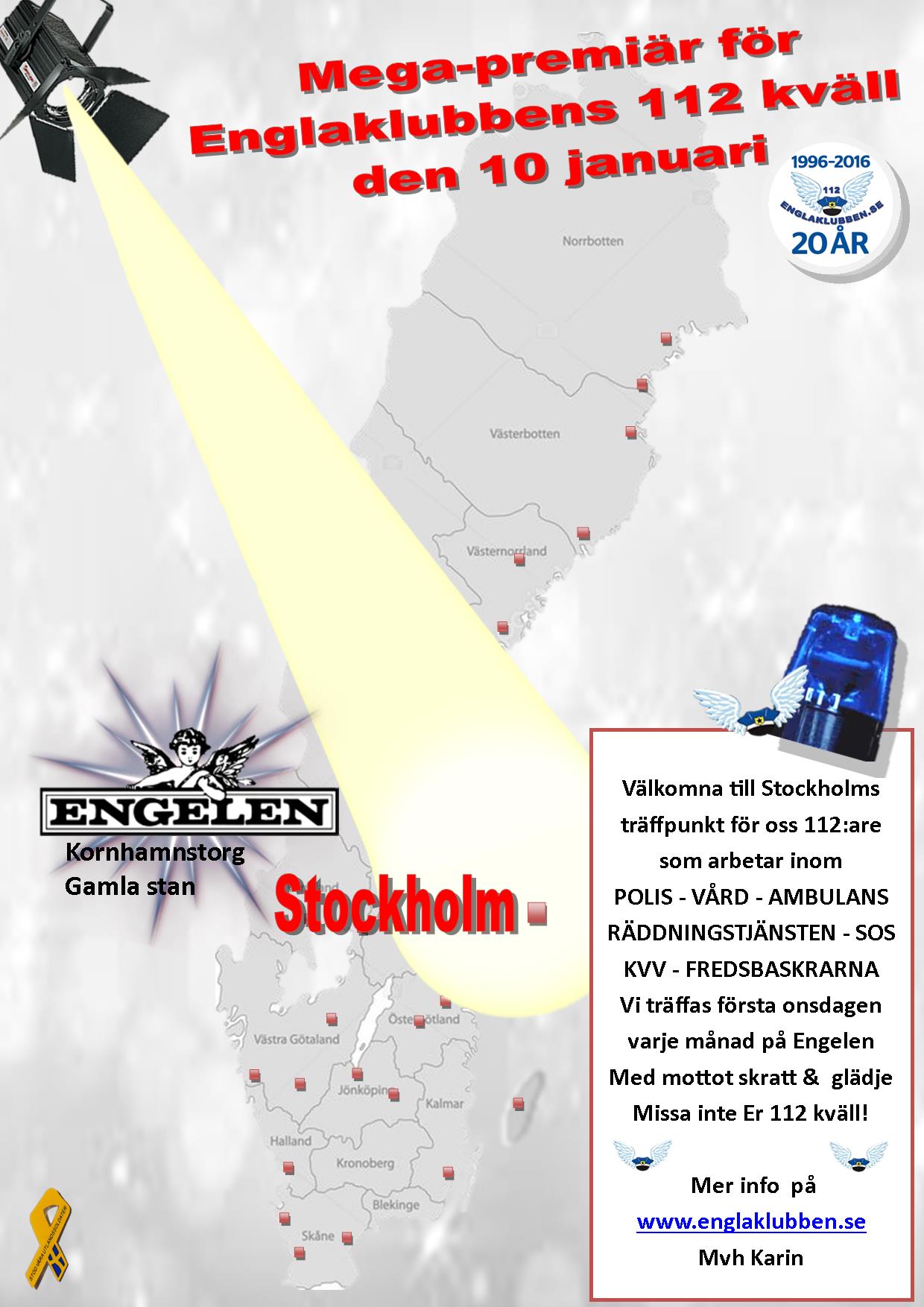 Stockholm Englaklubbens 112 kväll inbjudan